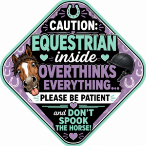 car sign horse purple