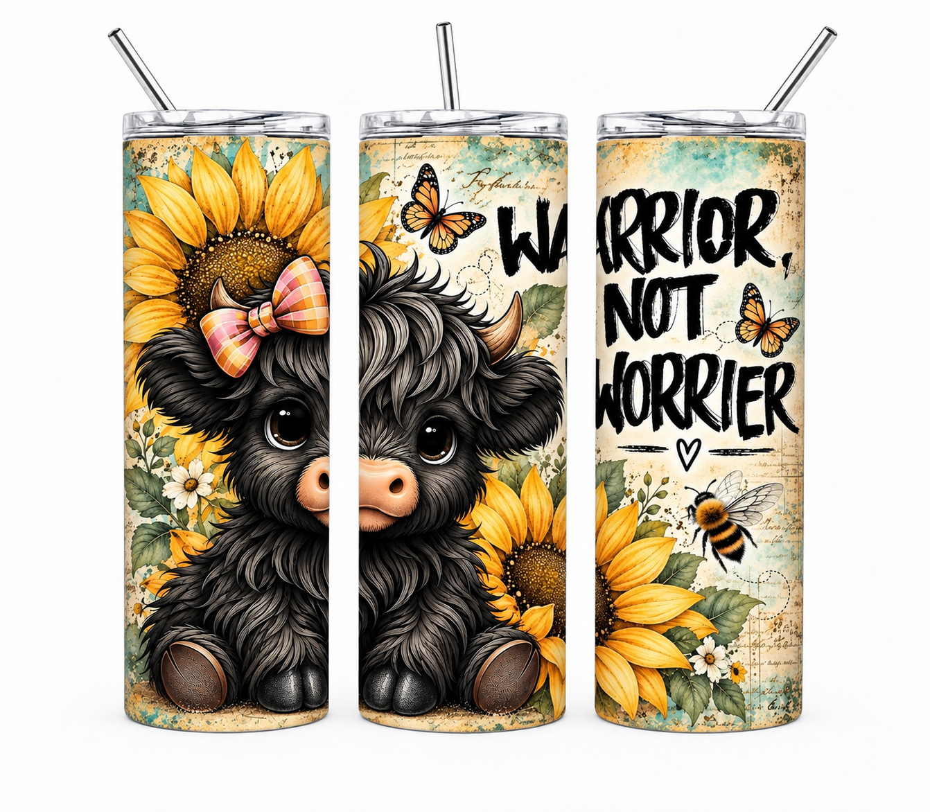 highland cow warrior not worrier highland cow warrior not worrier