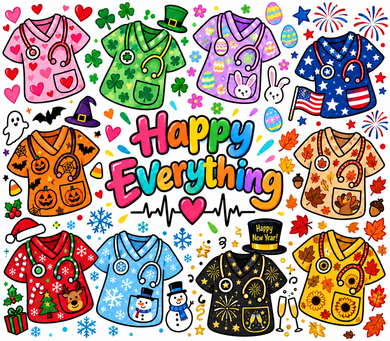 nurse scrub happy everything image nurse scrub happy everything image
